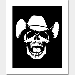 Laughing Cowboy Skull Posters and Art